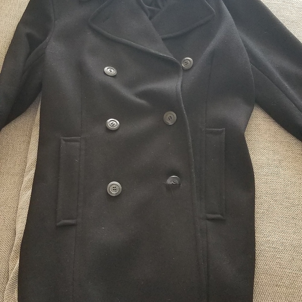 Kristen Blake black wool peacoat